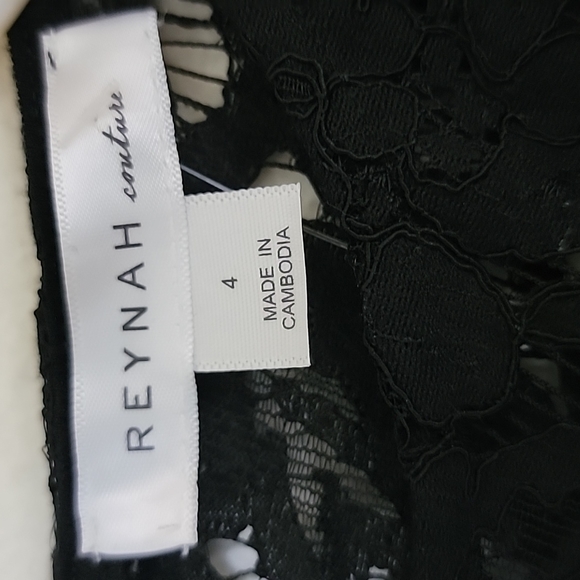 Reynah Black Lace Short Sleeve Dress 4 - Picture 6 of 11